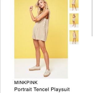 MINKPINK Portrait Tencel Playsuit Romper